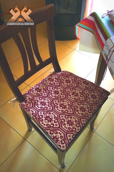 cuscino per sedia disegno gancios doppia faccia